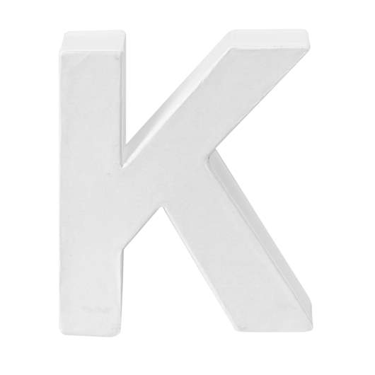 Papp-Buchstaben K 10x3,5cm